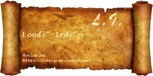 Losó Irén névjegykártya